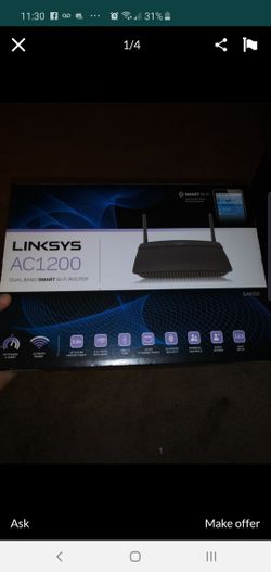 Linksys AC1200 model EA6100 dual band router with smart app. 50.00 or best reasonable offer.