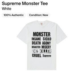 Supreme Monster WhiteT-shirt Size XL  