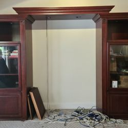 Wooden Entertainment Center With Selves