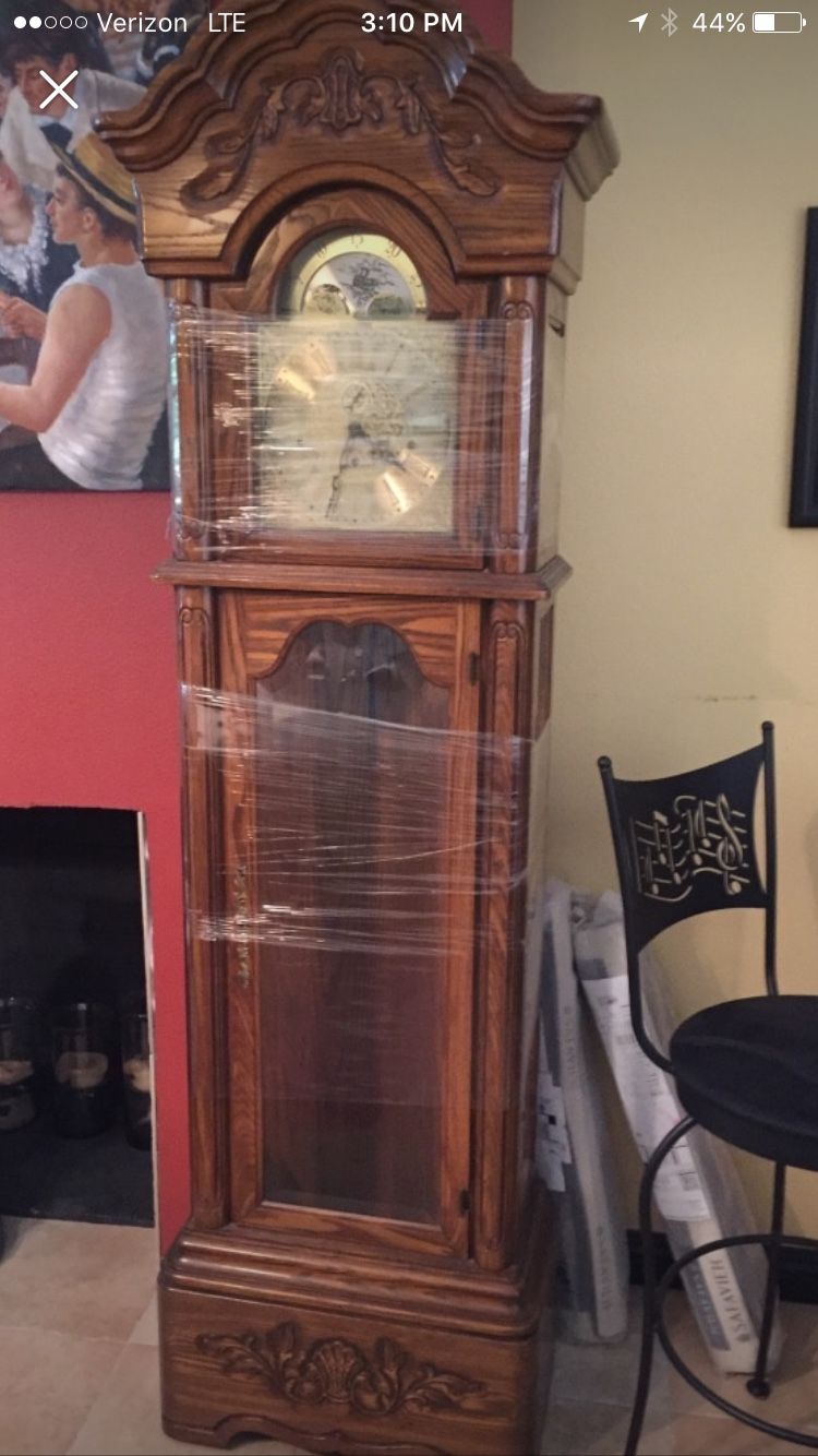 Grandfather clock wood