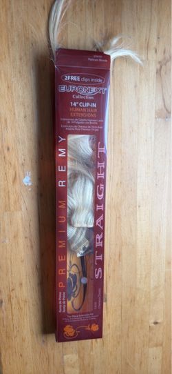Euronext 14" Clip-In Human Hair Extensions Platinum Blonde