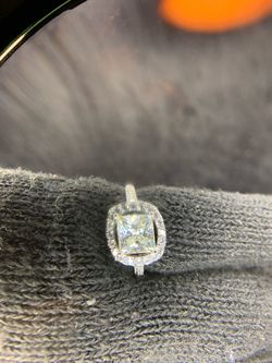 Set of earrings and ring Silver plated