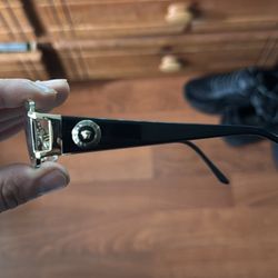 Gold Versace Glasses Plano Transitions, Antisocial Hoodie, Bucket Hat And Socks