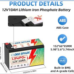 12V 10Ah LiFePO4 Battery