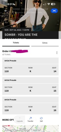 3 SOMBR tickets