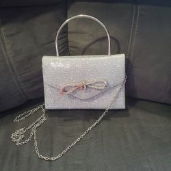 Silver Glitter Purse 