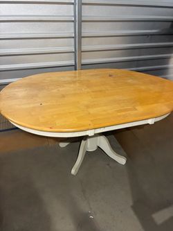Oval Wood Top Pedestal Dining Table
