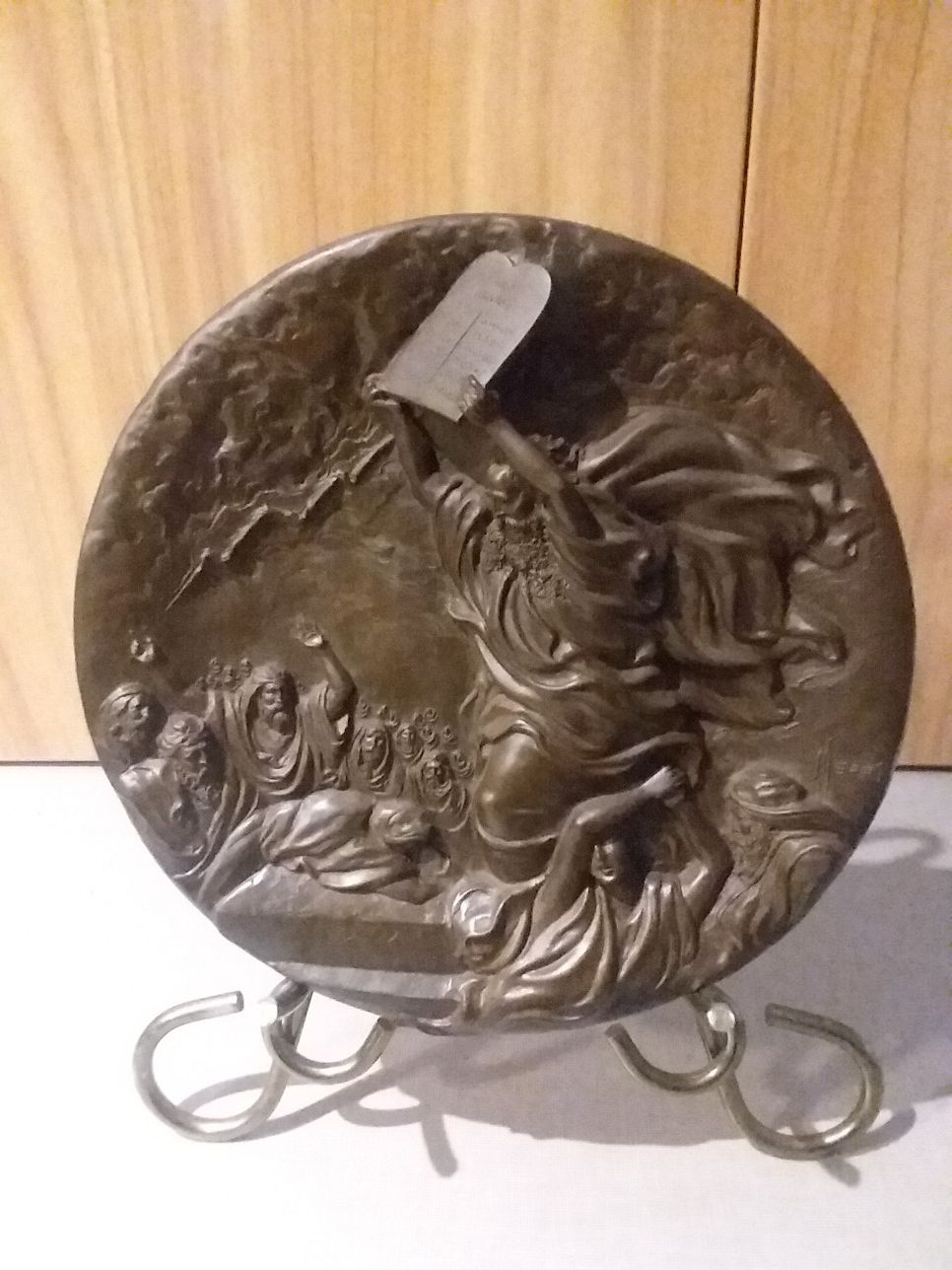 Vintage Moses And The Ten Commandments Plate