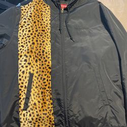 Supreme Sweater Half Cheetah Design