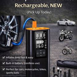 Cordless Rechargeable Tire Inflator / Air Compressor (NEW)
