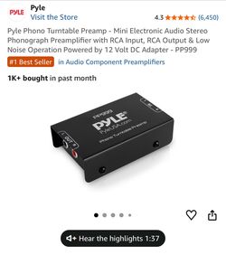 Pyle Phono Turntable Preamp