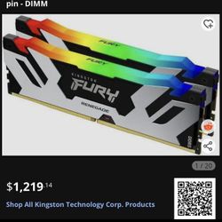 Kingston Fury Renegade 96GB (2 x 48GB) 288-Pin PC RAM DDR5 6400 (PC5 51200) Memory (Desktop Memory) Model KF564C32RSAK2-96