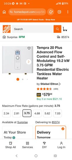 Electric tankless water heater