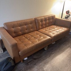 Brown leather IKEA Sofa 