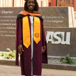 Stole not included - ASU Masters of Engineering Cap And Gown - 5'9" And Up  for Sale in Los Angeles, CA - OfferUp