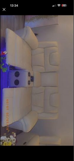✨ Luxury Power Reclining Loveseat | Bluetooth | LED Lights | USB
