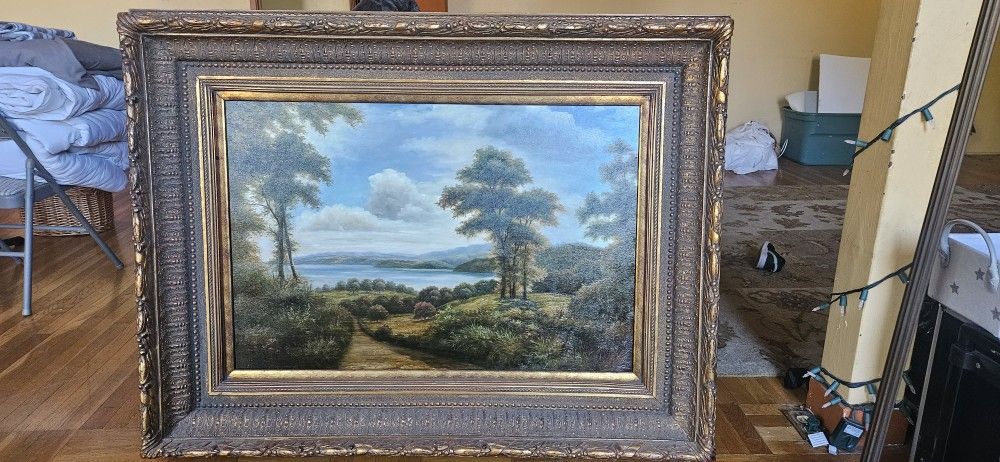 Painting Oil On Canvas Nice Frame