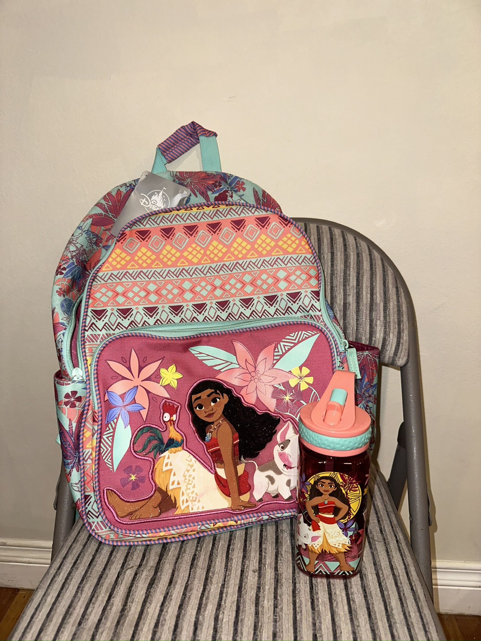 *BRAND NEW WITH TAGS* Disney Moana Backpack & Disney Moana Water Bottle