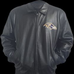 OFFICIAL NFL LICENSED BALTIMORE RAVENS 100% GENUINE BUTTER SOFT PREMIUM LEATHER SZ XL AND L AVAILABLE 