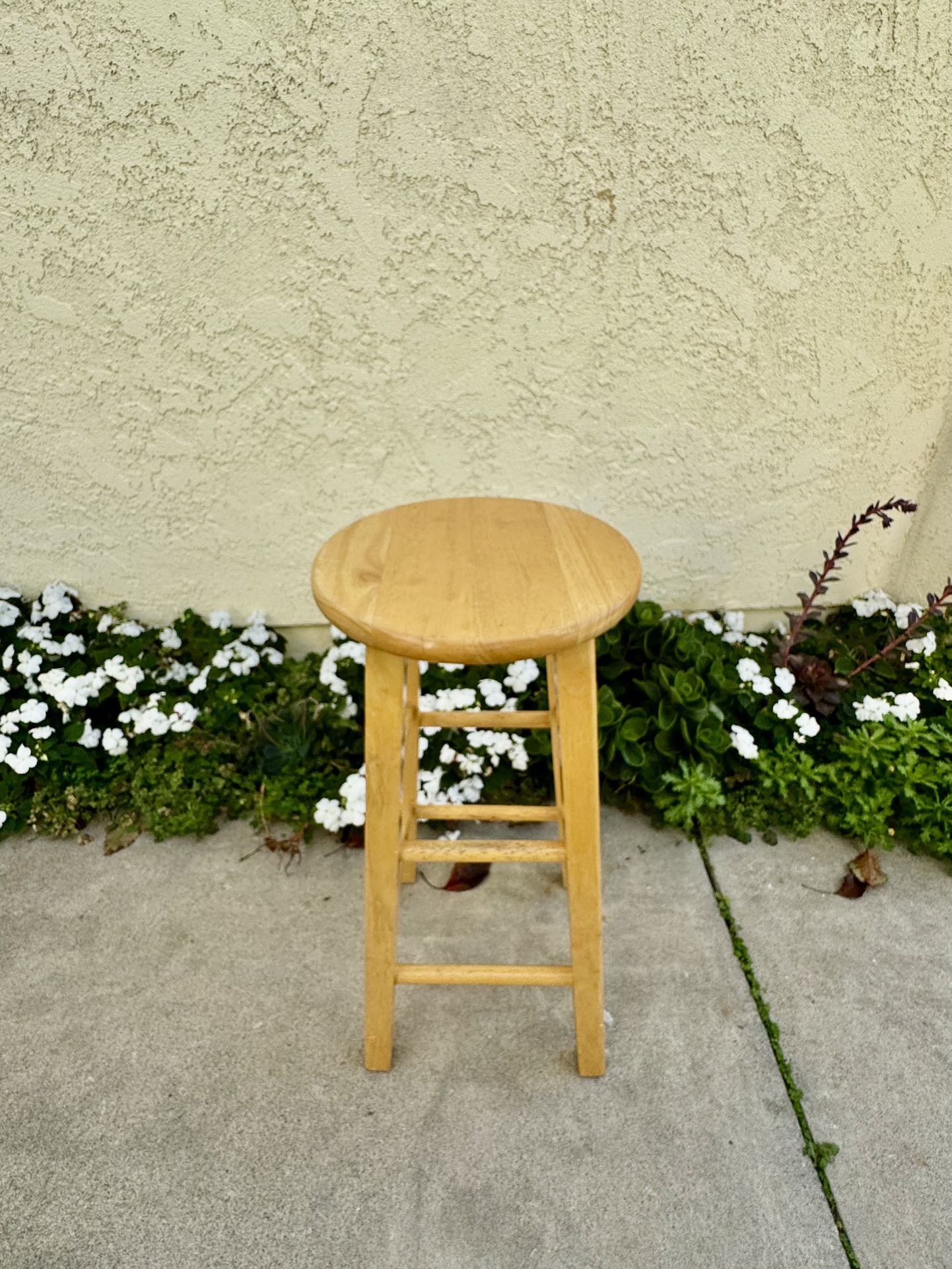 Wooden Bar Stool 28” Tall 13” Diameter 