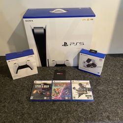 Brand New Disc Version Console + 3 Games + 1 Controller Bundle 