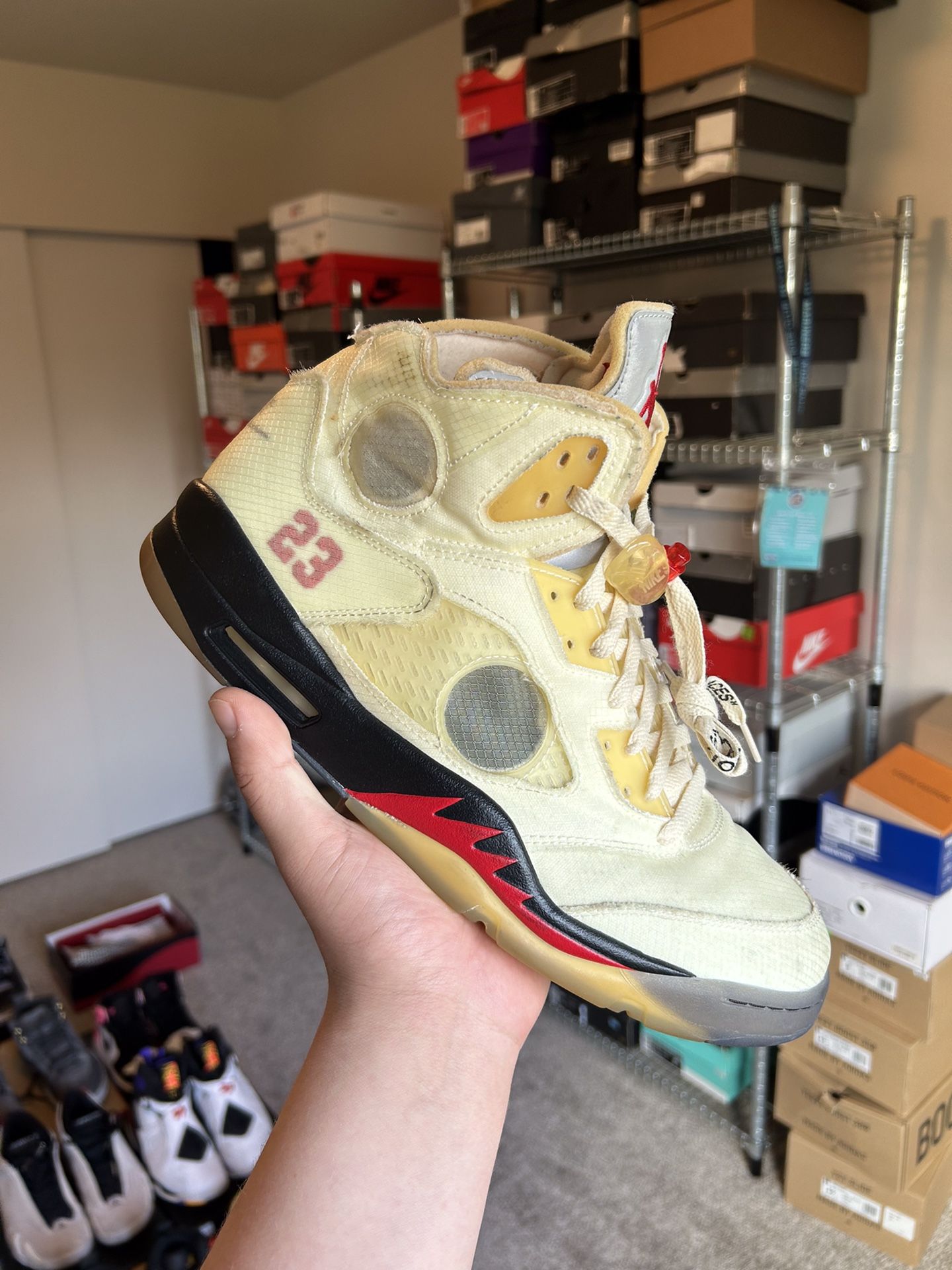 Jordan 5 Off White Sail Size 13