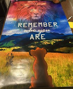 Rare 24x36 “Remember Who You Are” Lion King-Inspired Poster – Vibrant, Unused, Hard to Find