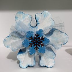 Decorative Handmade Wooden Block Snowflake 