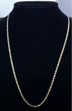 $500 Three Tone Yellow White and Rose Gold Valentino Chain Necklace