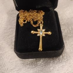 Birthstone Cross Necklace $10 