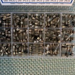 GLASS FUSES ((( 300 ))) 15 Different Sizes X 20