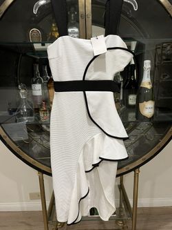 Asos White And Black Dress