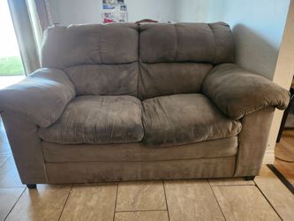 Suede Loveseat Sofa