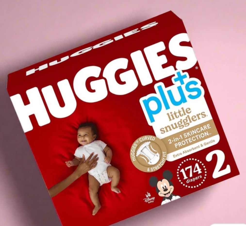Huggies Little Snugglers Plus diapers174 size 2