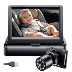 Itomoro Baby Car Mirror, View Infant in Rear Facing Seat with Wide Crystal Clear View,360° Rotation