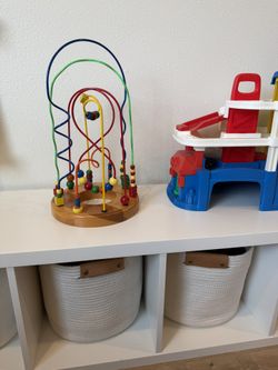 Vintage Educo Ring Around Wood Bead Maze