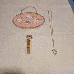 Hello Kitty Watch and Necklace