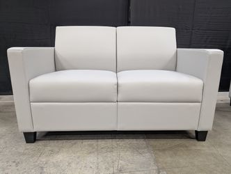 Modern Light Grey Two-Seater Sofa