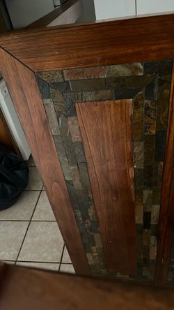 Cabinet And A Hard Wood Table/no Chairs