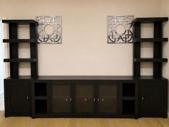 Three-piece Blackwood hutch/TV stand