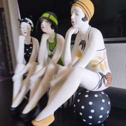 LARGE 13.5" TALL COLLECTIBLE FIGURINES FOR BEACHY DECOR ($75 each)