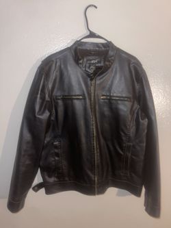 Leather Biker Coat