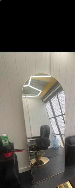 Gold Arched Full-Length Mirror