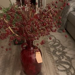 Red Flower Vase 