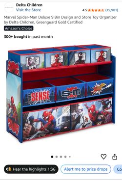 Spiderman toy organizer