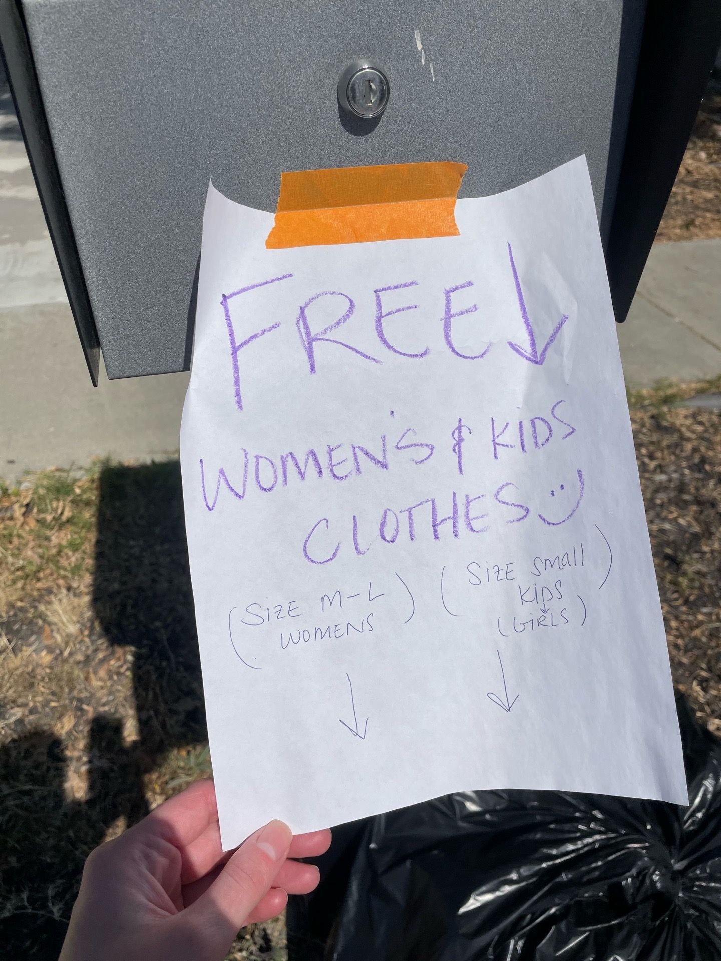 Large bag of women’s & kids clothes