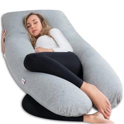 Pregnancy Pillows, U Shaped Pregnancy Body Pillow for Sleeping, 55 Inch Maternit