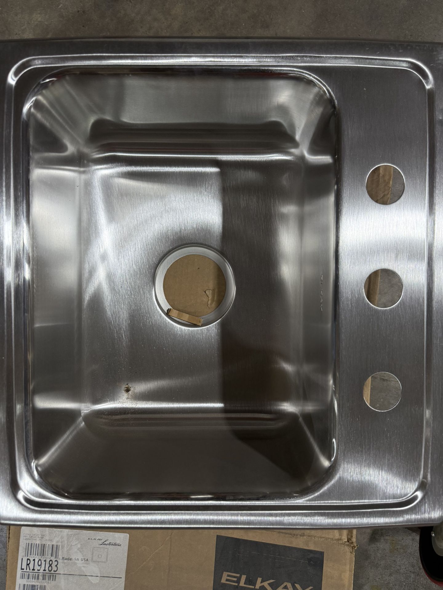 Elkay Lustertone 19" Drop In Single Basin Stainless Steel Kitchen Sink