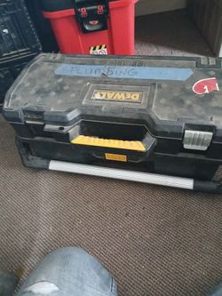 Dewalt Tool Box With Plumbing Supplies 
