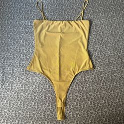 Fashion Nova Mustard Yellow bodysuit
